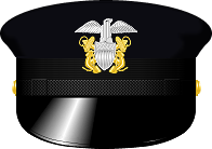 Cap badge, chin strap, and visor