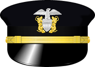 Cap badge, chin strap, and visor
