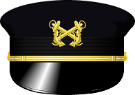 Cap badge, chin strap, and visor